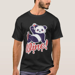 Panda Rotwein-Spaß für Weinkenner T-Shirt
