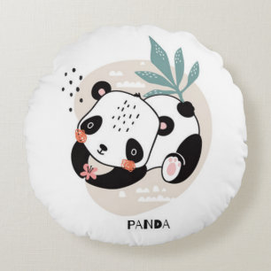 Panda Round Pillow Rundes Kissen