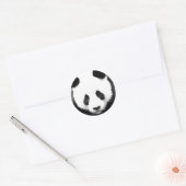 Panda Round Sticker - Schwarz-Weiß-Pop Art (Umschlag)