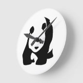 Panda Runde Wanduhr (Winkel)