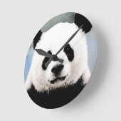 Panda Runde Wanduhr (Winkel)