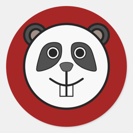 Panda Runder Aufkleber (Vorderseite)