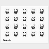 Panda Runder Aufkleber (Blatt)