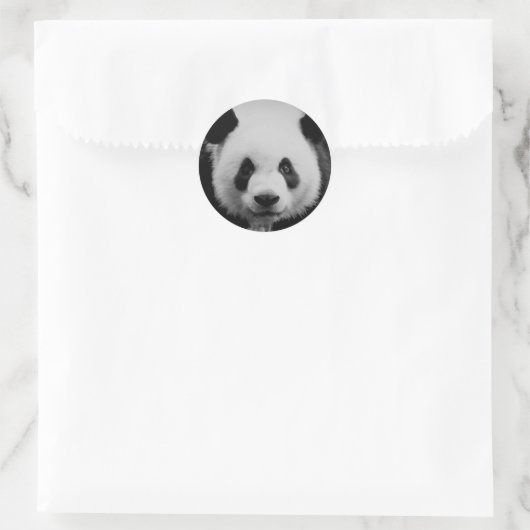 Panda Runder Aufkleber (Tasche)