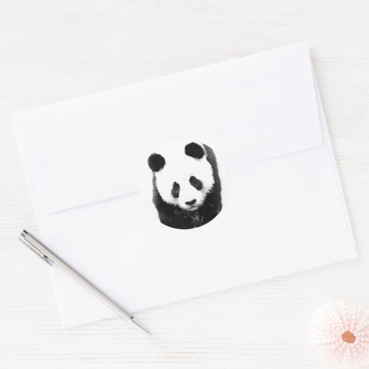 Panda Runder Aufkleber (Umschlag)