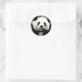 Panda Runder Aufkleber (Tasche)