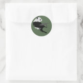 PANDA RUNDER AUFKLEBER (Tasche)