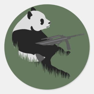 PANDA RUNDER AUFKLEBER