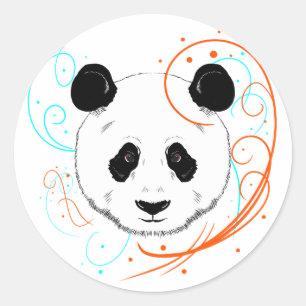 Panda Runder Aufkleber