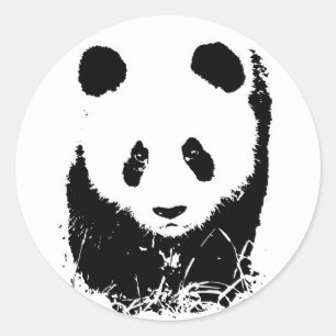 Panda Runder Aufkleber
