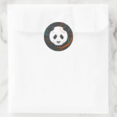Panda Runder Aufkleber (Tasche)