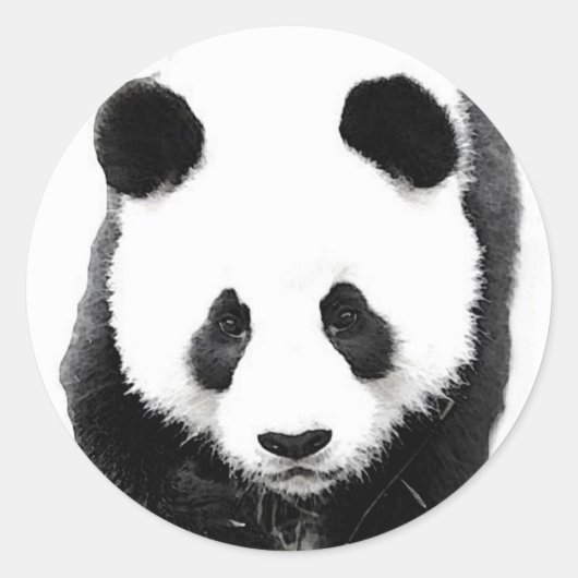 Panda Runder Aufkleber (Vorderseite)