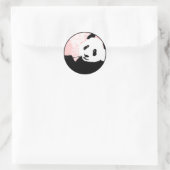 Panda. Runder Aufkleber (Tasche)