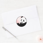 Panda. Runder Aufkleber (Umschlag)