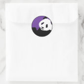 Panda. Runder Aufkleber (Tasche)
