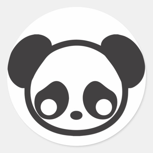 Panda Runder Aufkleber (Vorderseite)