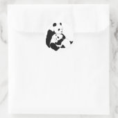Panda Runder Aufkleber (Tasche)
