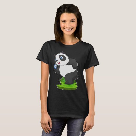 Panda Runner Stopwatch Running T-Shirt (Vorne ganz)
