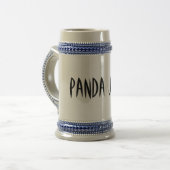 Panda-Saft Stein Bierglas (Vorderseite Links)