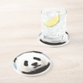 Panda Sandstein Untersetzer (Seite)