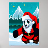 Panda Santa Claus | AI Art Poster (Vorne)