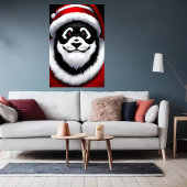 Panda Santa Claus Portrait | AI Art Poster