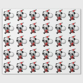 Panda Santa Geschenkpapier (Flach)