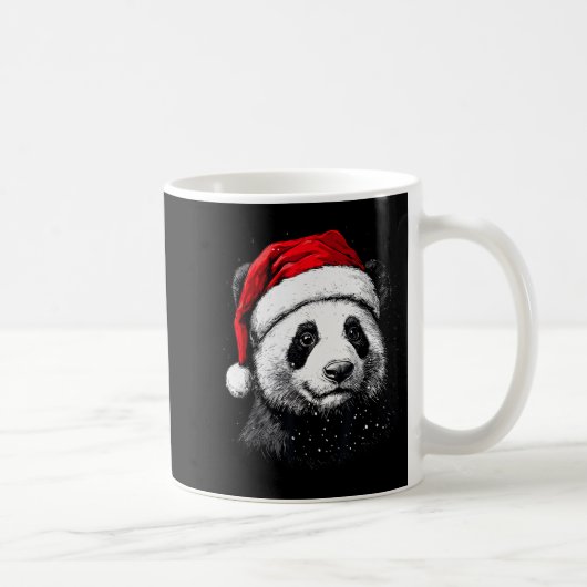 Panda Santa Hat Funny Panda Lovers Christmas Xmas Kaffeetasse (Rechts)