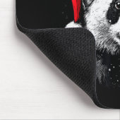 Panda Santa Hat Funny Panda Lovers Christmas Xmas  Mousepad (Ecke)