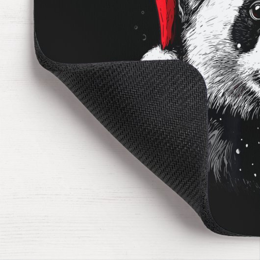 Panda Santa Hat Funny Panda Lovers Christmas Xmas Mousepad (Ecke)