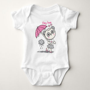Panda-Schirm Baby Strampler