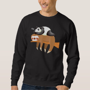 Panda schlafend auf der Schlampe-Design-Schlampe Sweatshirt