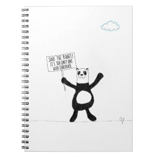 Panda-Schokolade Notizblock