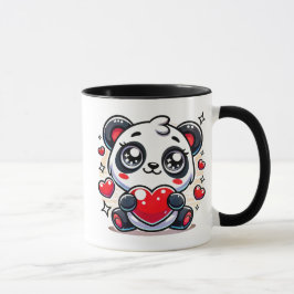 Panda, schönes Herz. Tasse