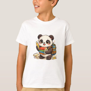Panda-Schulbücher - Süß zurück zur Schule T-Shirt