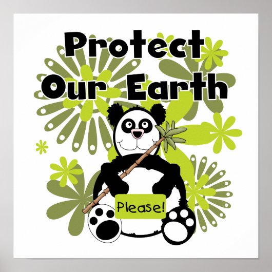 Panda schützt unsere T - Shirt und Geschenke auf d Poster (Vorne)