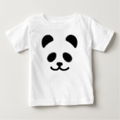 Panda-Schwarzes Baby T-shirt (Vorderseite)