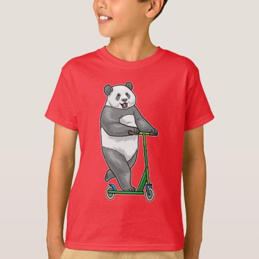 Panda Scooter T-Shirt (Vorderseite)
