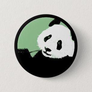 Panda. seagreen Kreis Button