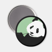 panda. seagreen Kreis. Magnet (Vorderseite/Rückseite)