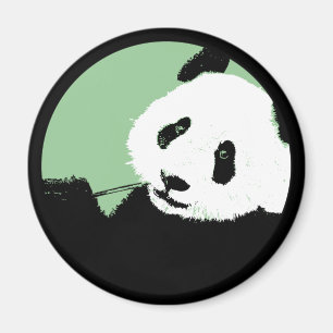 Panda. seagreen Kreis Magnet