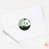 panda. seagreen Kreis. Runder Aufkleber (Umschlag)