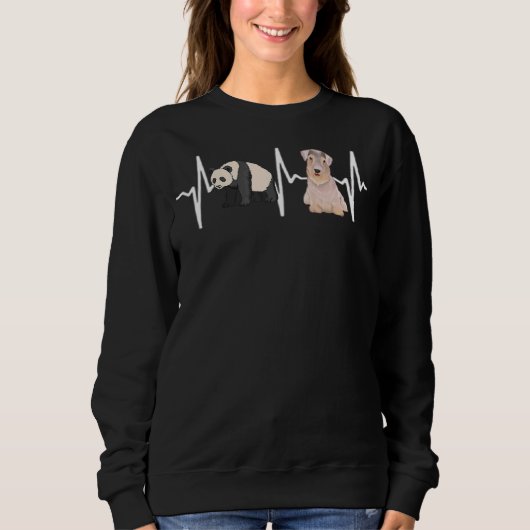 Panda Sealyham Terrier Heartbeat Dog Sweatshirt (Vorderseite)