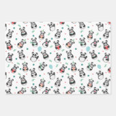 Panda Seamless Muster Trio Geschenkpapier Set (Vorderseite)