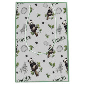 Panda Seamless Pattern Baby Blanket Mittlere Geschenktüte (Vorderseite)
