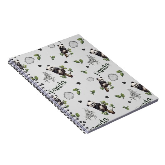 Panda Seamless Pattern Baby Blanket Notizblock (Rechte Seite)