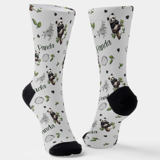 Panda Seamless Pattern Baby Blanket Socken (Gewinkelt)