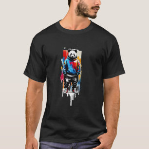 Panda sehr cool mit Kapuze Panda Bär T-Shirt
