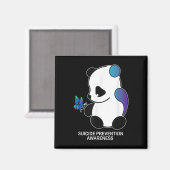 Panda Semicolon Butterfly Suicide Prevention Aware Magnet (Vorderseite/Rückseite)