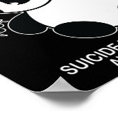 Panda Semicolon Butterfly Suicide Prevention Aware Poster (Ecke)